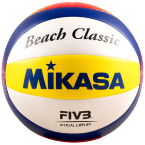 MIKASA BV552C Beachvolleyball Beach Classic blau/gelb/weiß 5