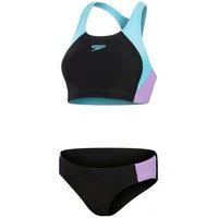 SPEEDO Damen Schwimmanzug COLBL SPL MBK 2PC AF BLACK/PURPLE