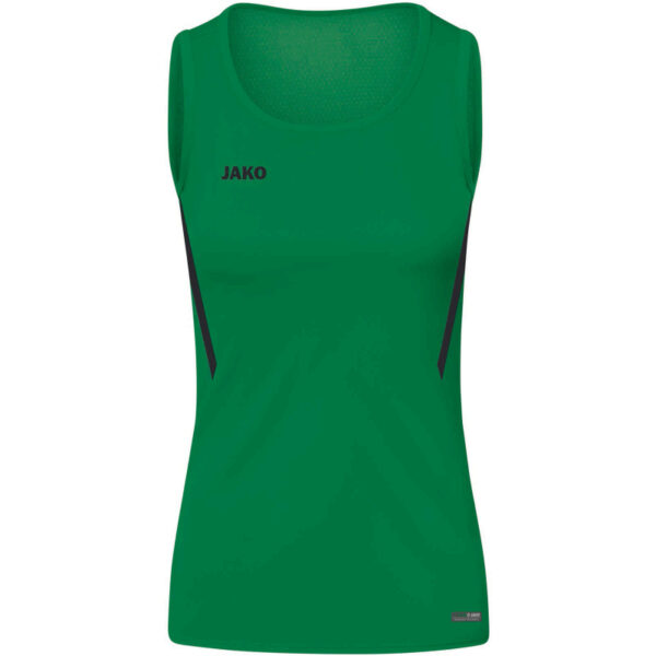 JAKO Challenge Tanktop Damen sportgrün/schwarz 40