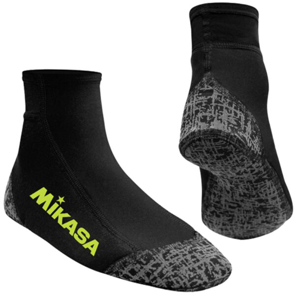 MIKASA Beachvolleyball Beach-Socks schwarz/lime XS (35-37)